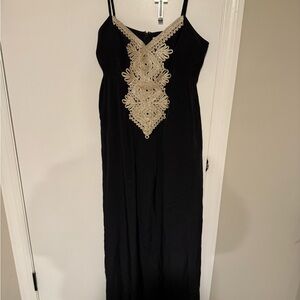 Lilly Pulitzer Black Maxi Dress with Gold